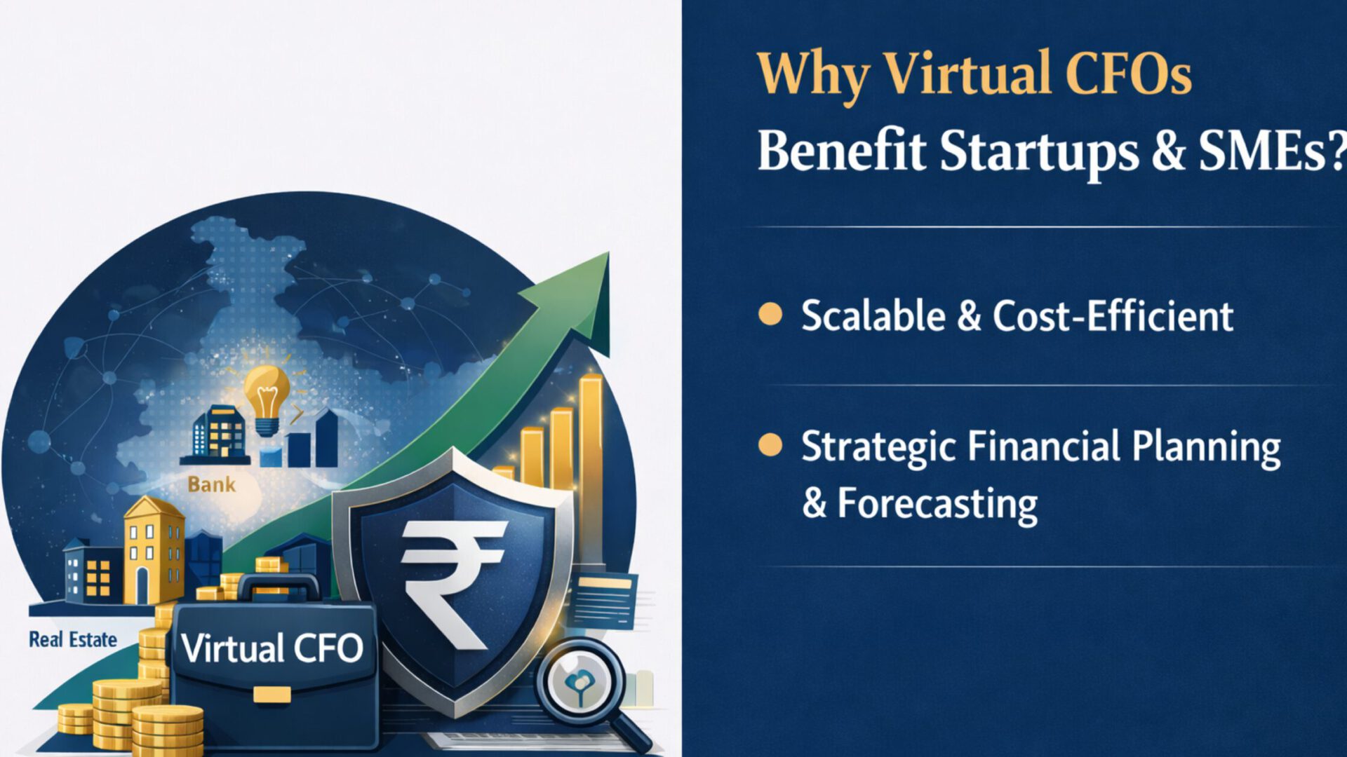 Virtual CFO Services helping startups and SMEs with financial planning, compliance, cash flow management, and growth strategy